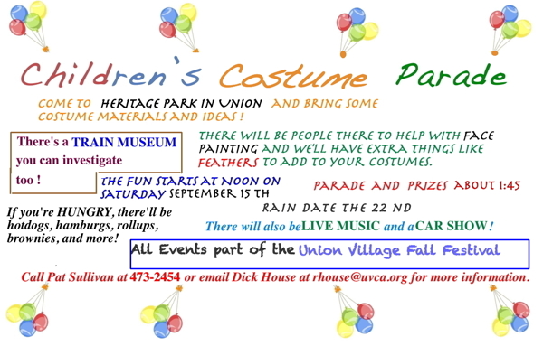 Graphic of Children's Costume Parade Flyer